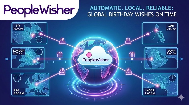 How PeopleWisher Perfects Birthday Greetings Across Every Timezone